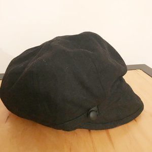 Nine West Newsboy Hat Cap  ~Black